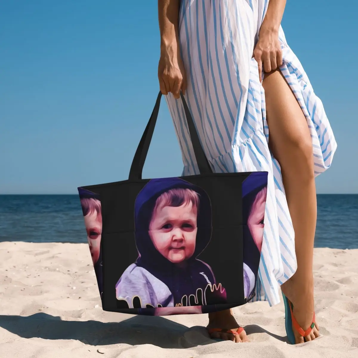 

Hasbulla Magomedov Beach Tote Bag Sport Gym Yoga Duffle Large Tote Bag Women Travel Bag Fitness bag