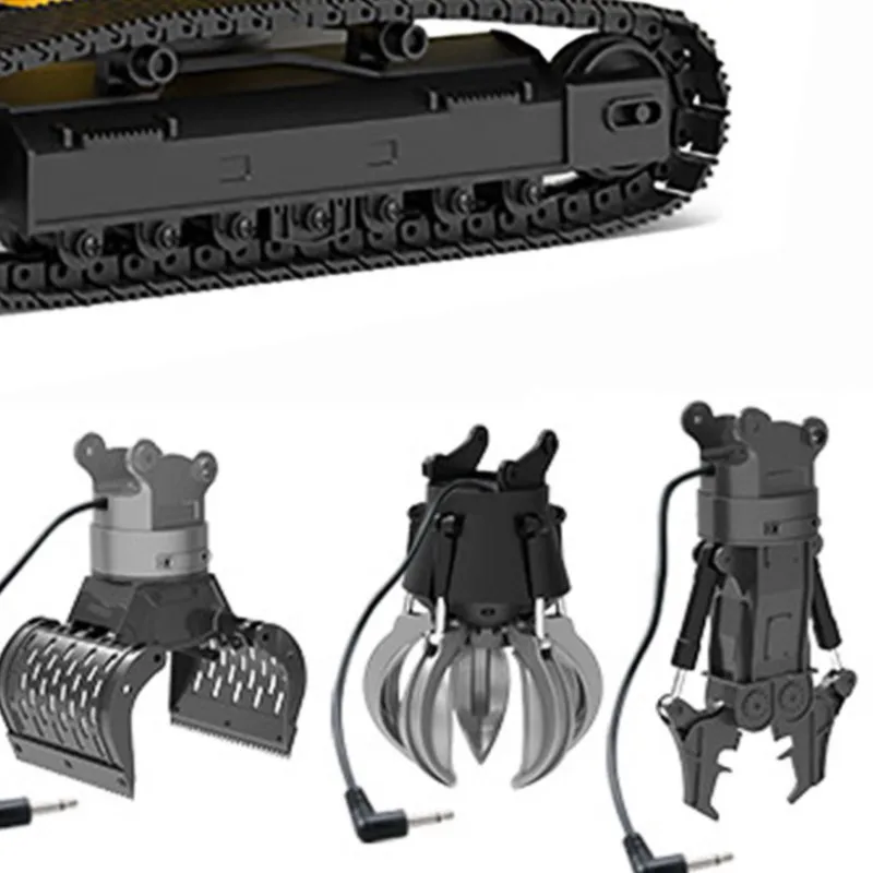 

US Stock 1/14 HUINA New Upgrade 580 Metal Excavator Model with Electric Ball Grabber 360 Rotating Shear Claw Sound Lights