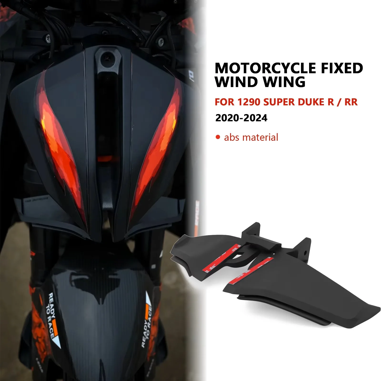 

For 1290 Super Duke R RR 2020-2024 Motorcycle Front Beak Spoiler Winglet Spoiler Accessories Front Spoiler Downforce Deflector
