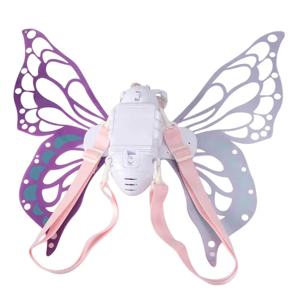 

With Lights Moving Fairy Butterfly Wings DIY Assembly Glowing Electric Butterfly Wings Music Adjustable Strap Fairy Flying Toy