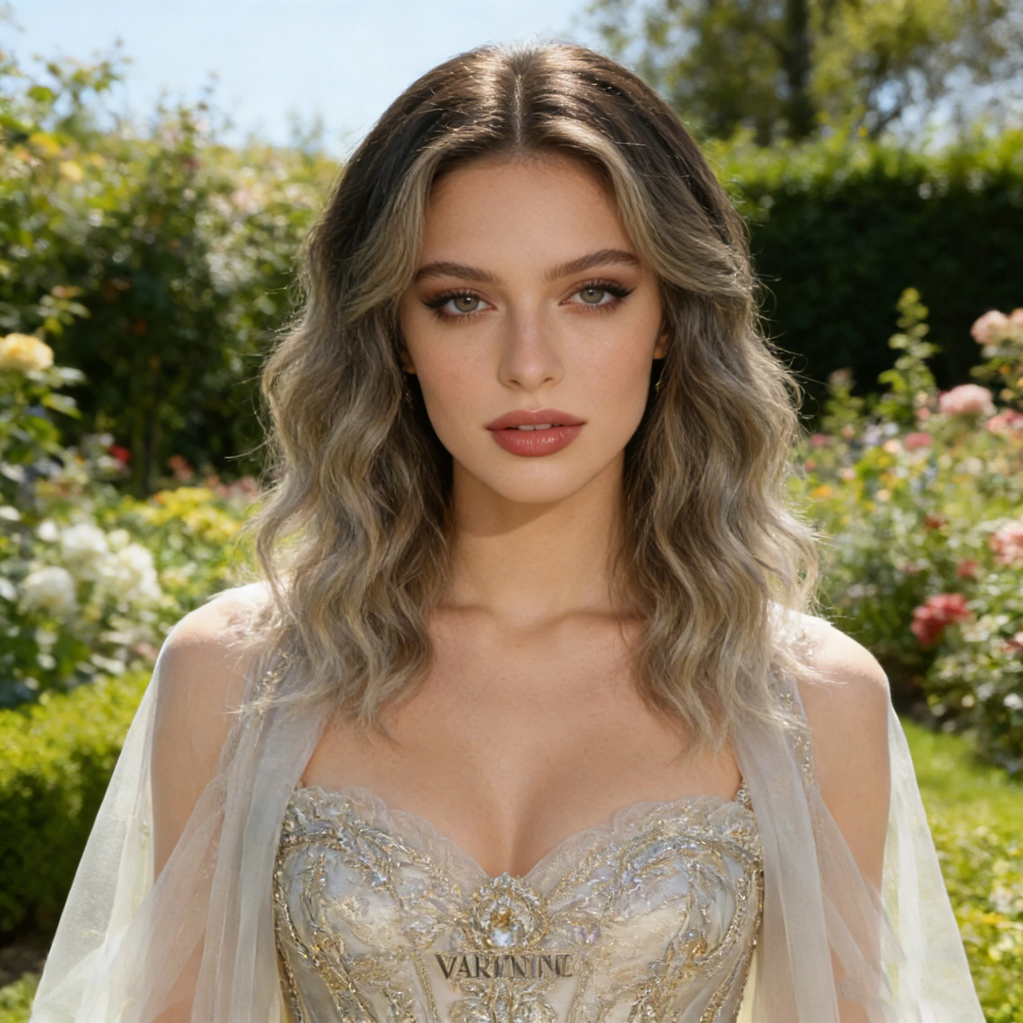 

1 женский парик, выполненный из термостойкого синтетического высокотемпературного волокна, с естественным объемным стилем.