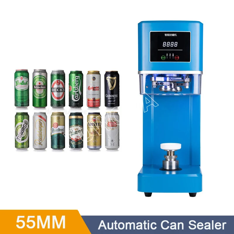 110V 220V Soda Sealer Cup Body Rotation Aluminum Beer Bottles PET Jar Cans Seamers Commercial Automatic Tin Can Sealing Machine