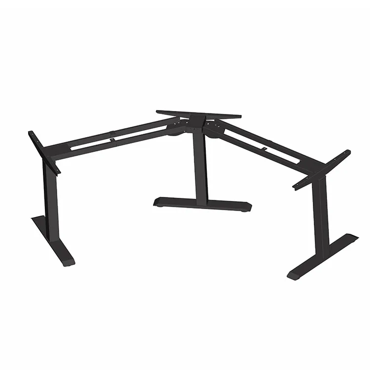 Three Leg Corner Electric Lifting Table L-shaped Standing Computer Desk Automatically Adjustable Stand Desk