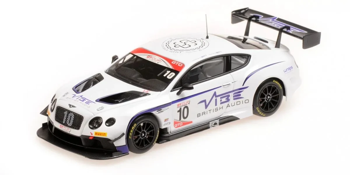 1:43 Bentley Continental GT3 racing model alloy die-cast car, collection pieces, boys' toys, children's holiday birthday gifts