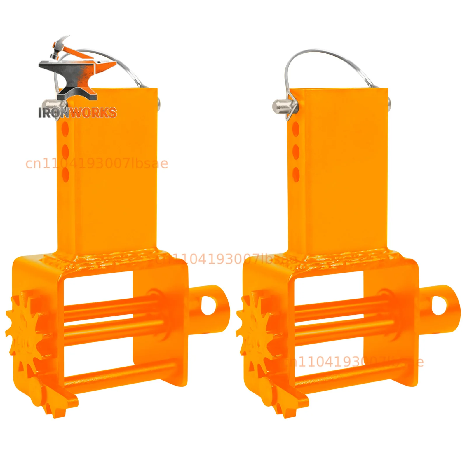 Trailer Stake Pocket Winch - Heavy Duty Flatbed Trailer Tool with Standard Size Winch Bar 2 Pack