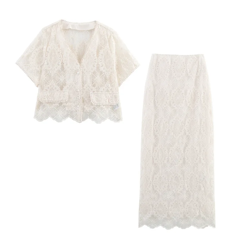

2025 Spring New Long Style Fashionable Design Sense, niche top, skirt, temperament, French retro set