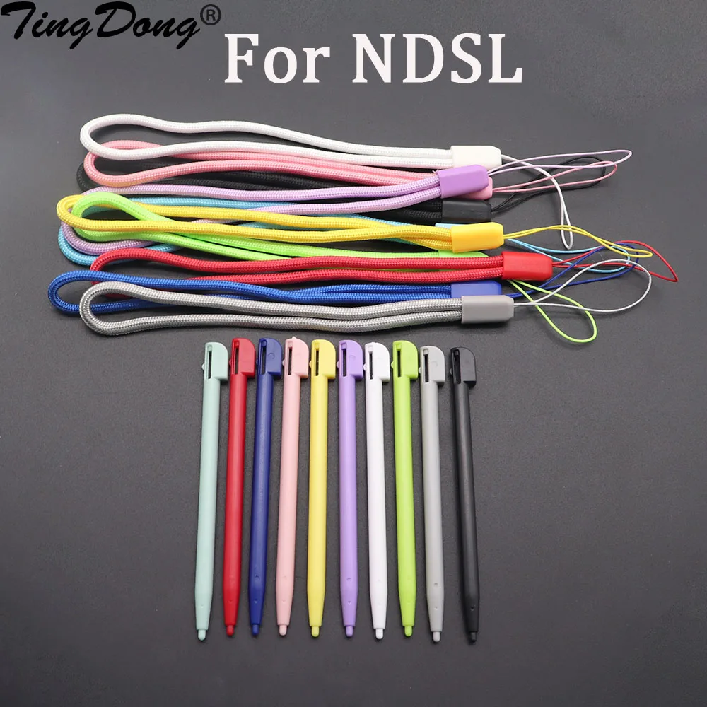1/5PCS Multi-Color Kunststoff Touchscreen Stift Stylus Tragbare Stift Bleistift Touchpen Set für NDSL DS LITE mit Hand Strap