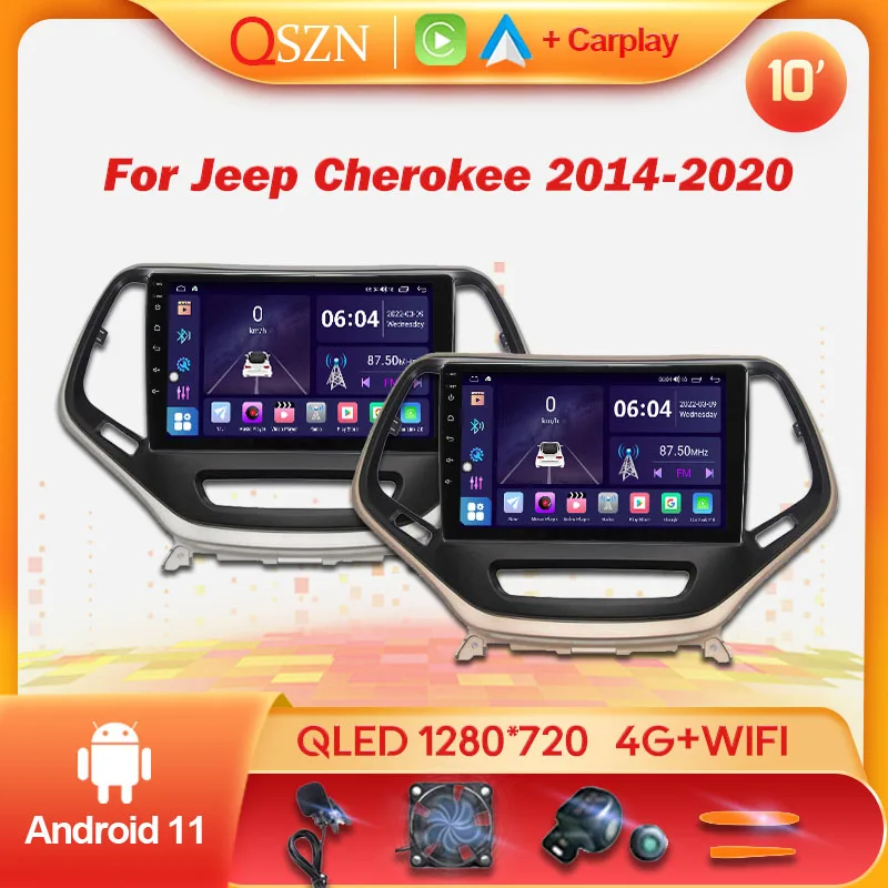 

2 Din Android 11 Car Stereo Radio For Jeep Cherokee 5 KL 2014 - 2020 Multimedia Video Player Carplay GPS Navigation With Screen