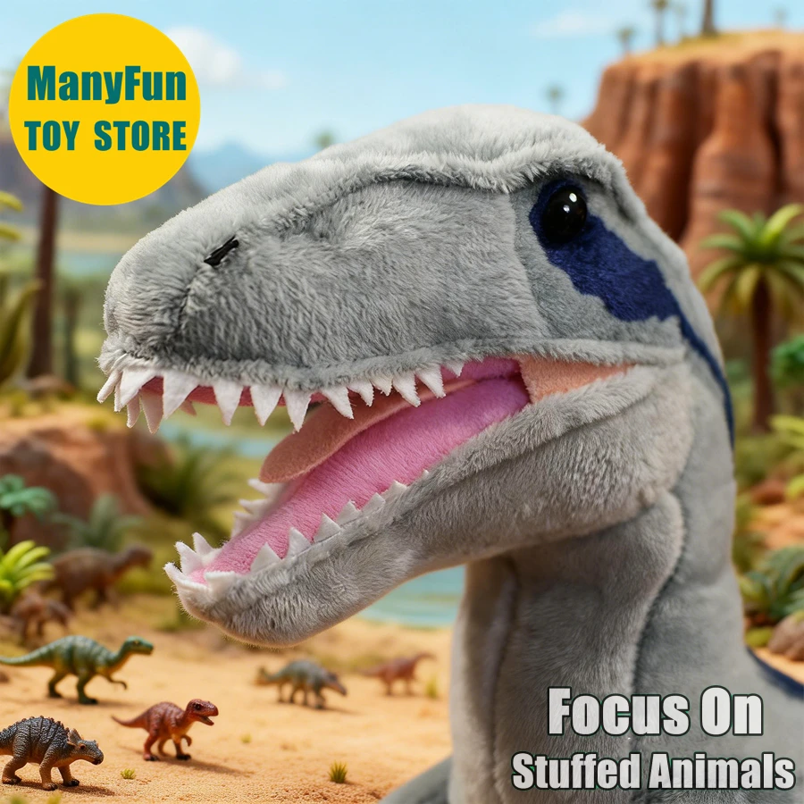 

Velociraptor Plush Toy Realistic Jurassic Dinosaur Plushie Raptor Peluche Lifelike Simulation Stuffed Animal Doll Toy Collectors