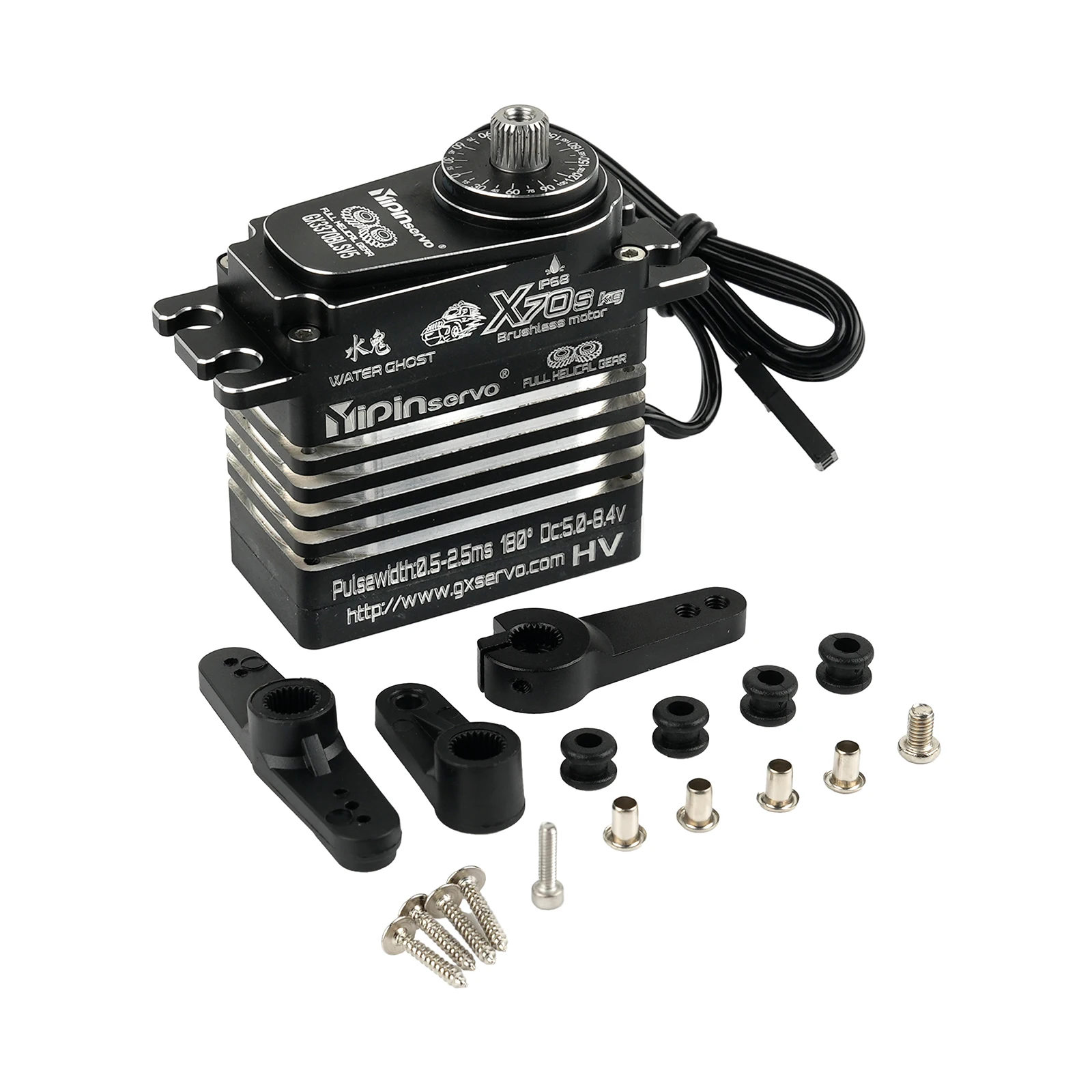 70kg防水IP68高トルクデジタルサーボ180度ブラシレスモーターメタルギア磁気エンコーディングサーボRCカー/ロボット用