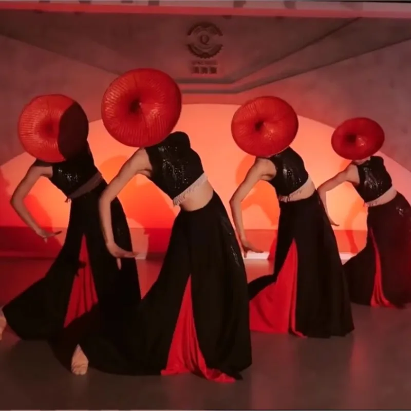 

Dance costumes flower-waist large-swing practice skirts ethnic art examination and performance