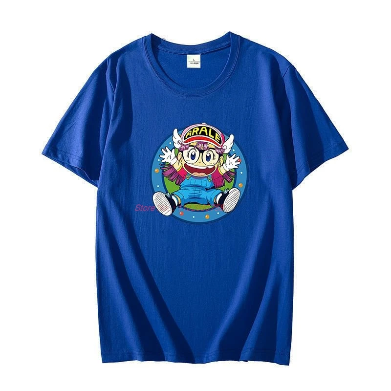 Summer Cotton T-shirt Arale Norimaki Happy Dr Slump Japanese Manga Harajuku graphic t shirts short sleeve t-shirts Men clothing