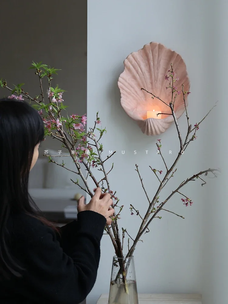 Ceramic shell wall decoration wall decoration