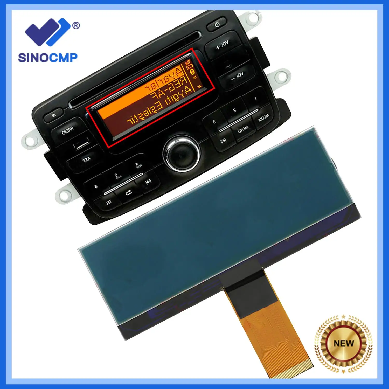 1pc LCD Display Car Radio Stereo AGC-1220RF-A AGC-0060RF-A For Renault Duster Captur Logan Pulse Symbol 3rd-gen New Auto Parts