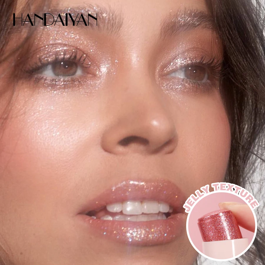 6 kleuren Jelly Highlighter Stick Verhelderende huidskleur Contouring Natuurlijke Stereo Concealer Blush Gezicht & Lippen Multifunctionele Stick