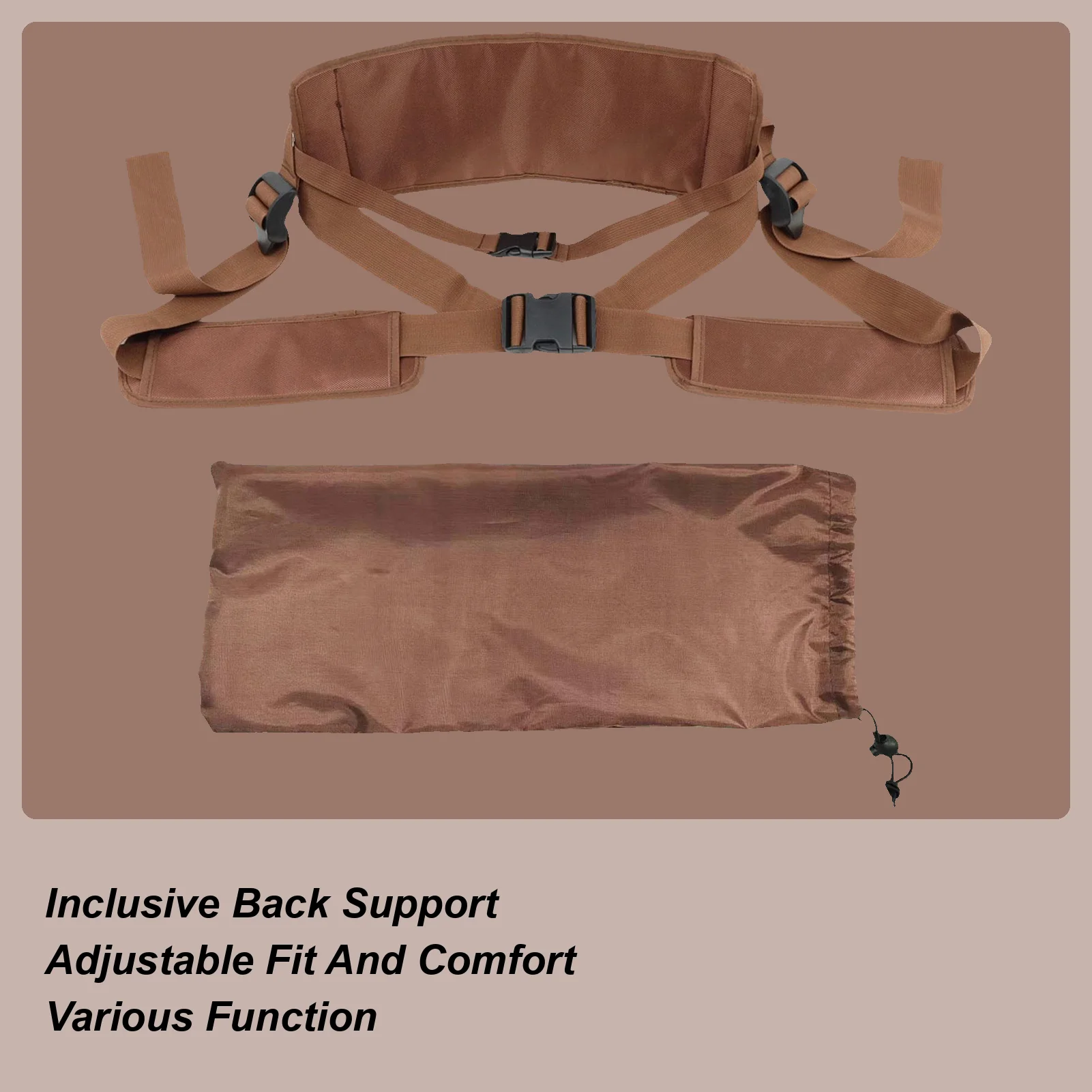 

Back Belt Whole Day Lower Back Support Belt Adjustable Meditation Comfortable Portable Harness For Women Spine Fitness Yoga