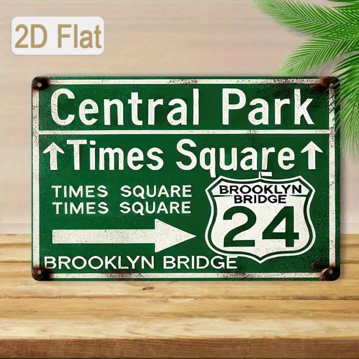 Letrero de estaño Central Park/Times Square, arte Vintage NYC para el hogar, Bar/sala de estar, 8x12 pulgadas/20x30 Cm, 1 ud.