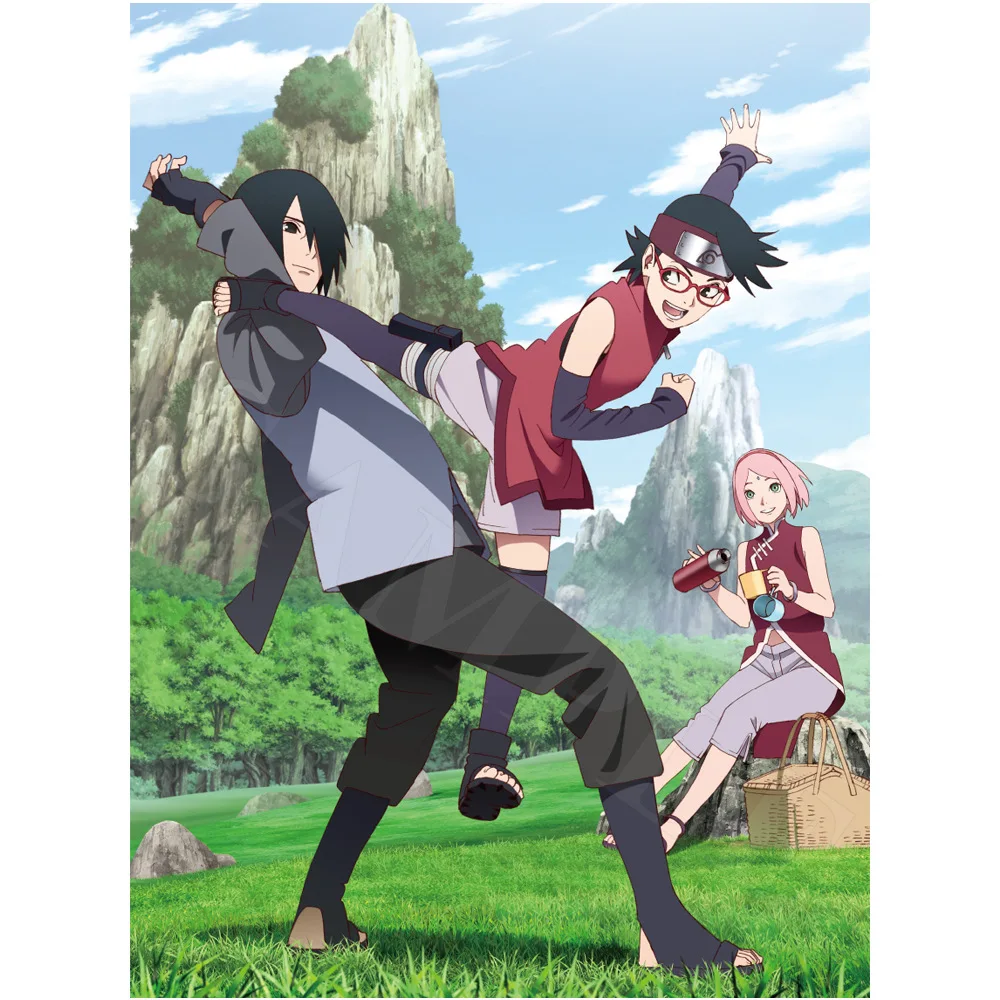 Boruto Naruto Volgende Generaties Uchiha Familie China Officiële Autorisatie Cosplay Papier Staande Borden