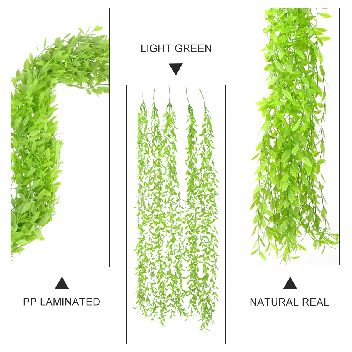 

5pcs Weeping Willow Artificial Hanging Plants Realistic Vines Green Leaves Home Office Artificial Plant Wall Vine Decoration
