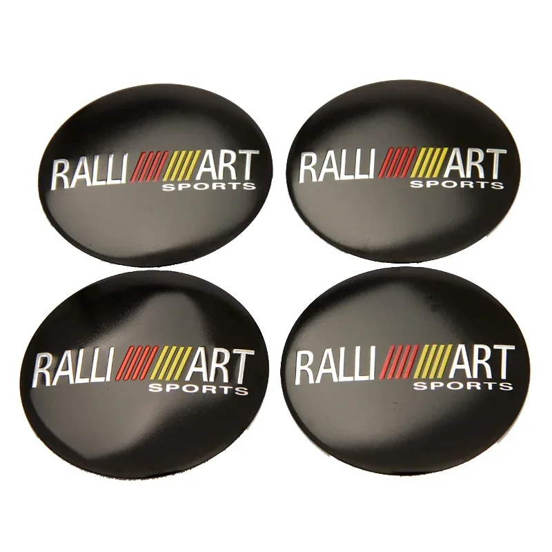 56mm Ralliart Logo Car Wheel Center Stickers Hupcaps Decals Badge For Mitsubishi ASX Outlander Lancer Pajero Eclipse Mirage EVO