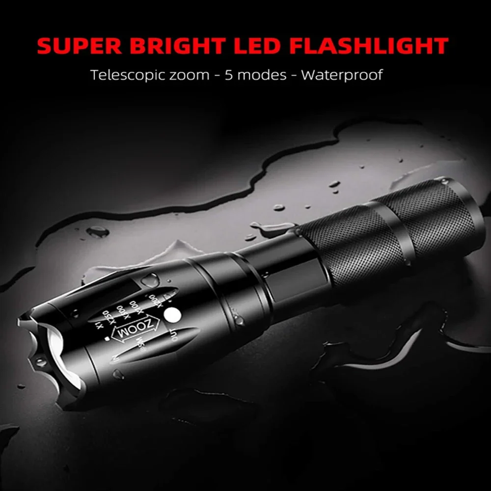 Outdoor Handheld Flashlight Small Strong Light Portable Outdoor Rechargeable Super Bright Work Light Multifunctional Flashlight