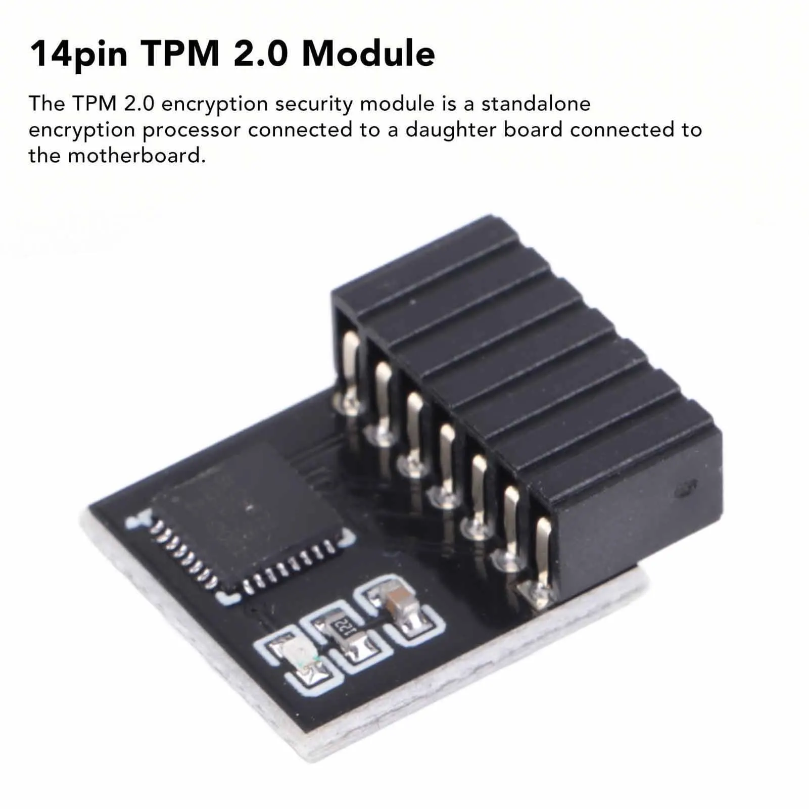 14pin TPM 2.0 Module TPM 2.0 Module 14Pin SPI TPM 2.0 Encryption Security Module Remote Card for ASUS Motherboard TPM SPI Module