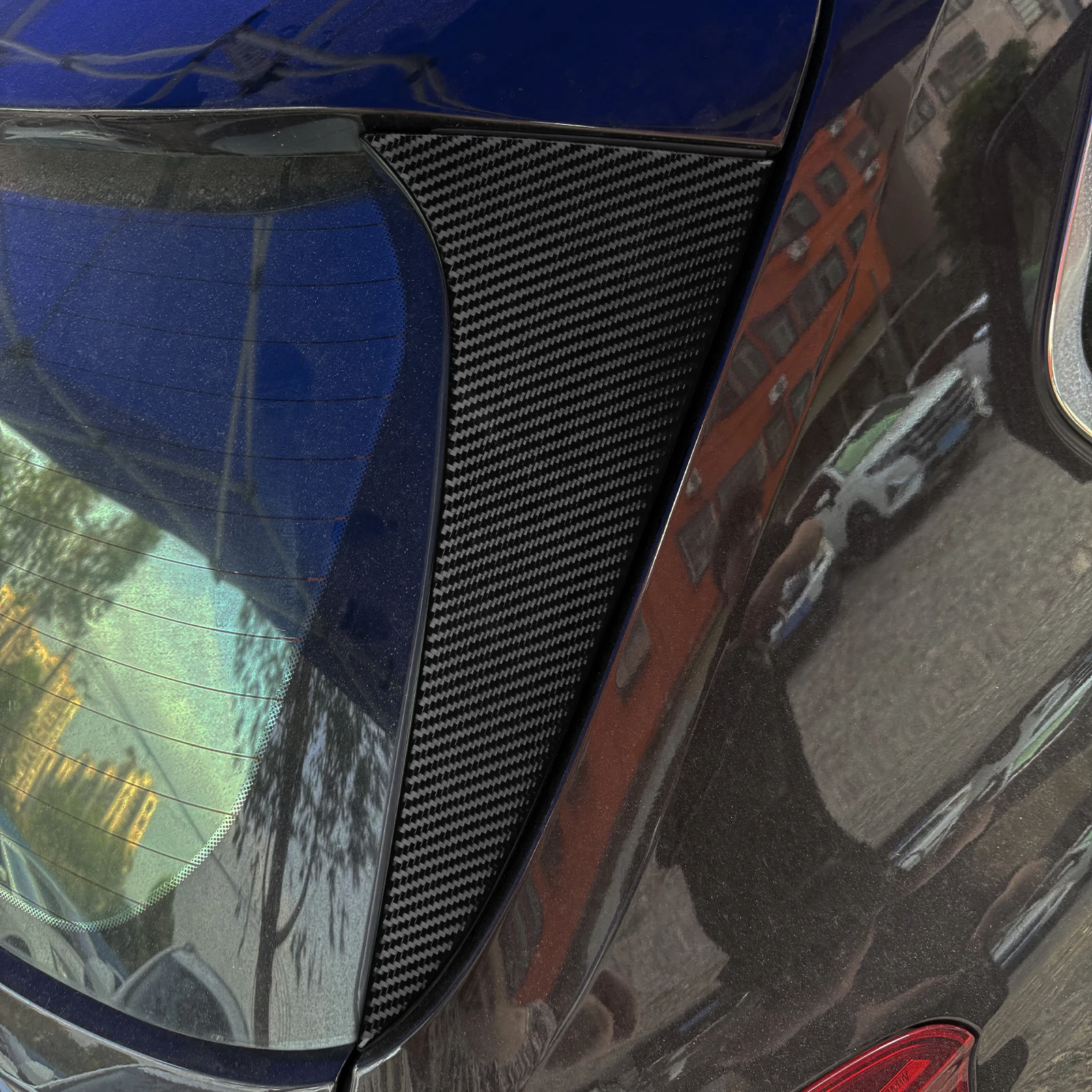 For BMW X5 F15 2014-2018 Carbon Fiber Rear windscreen Glass Both Sides Panel Cover Car Accessories Exterior Decorative Stickers