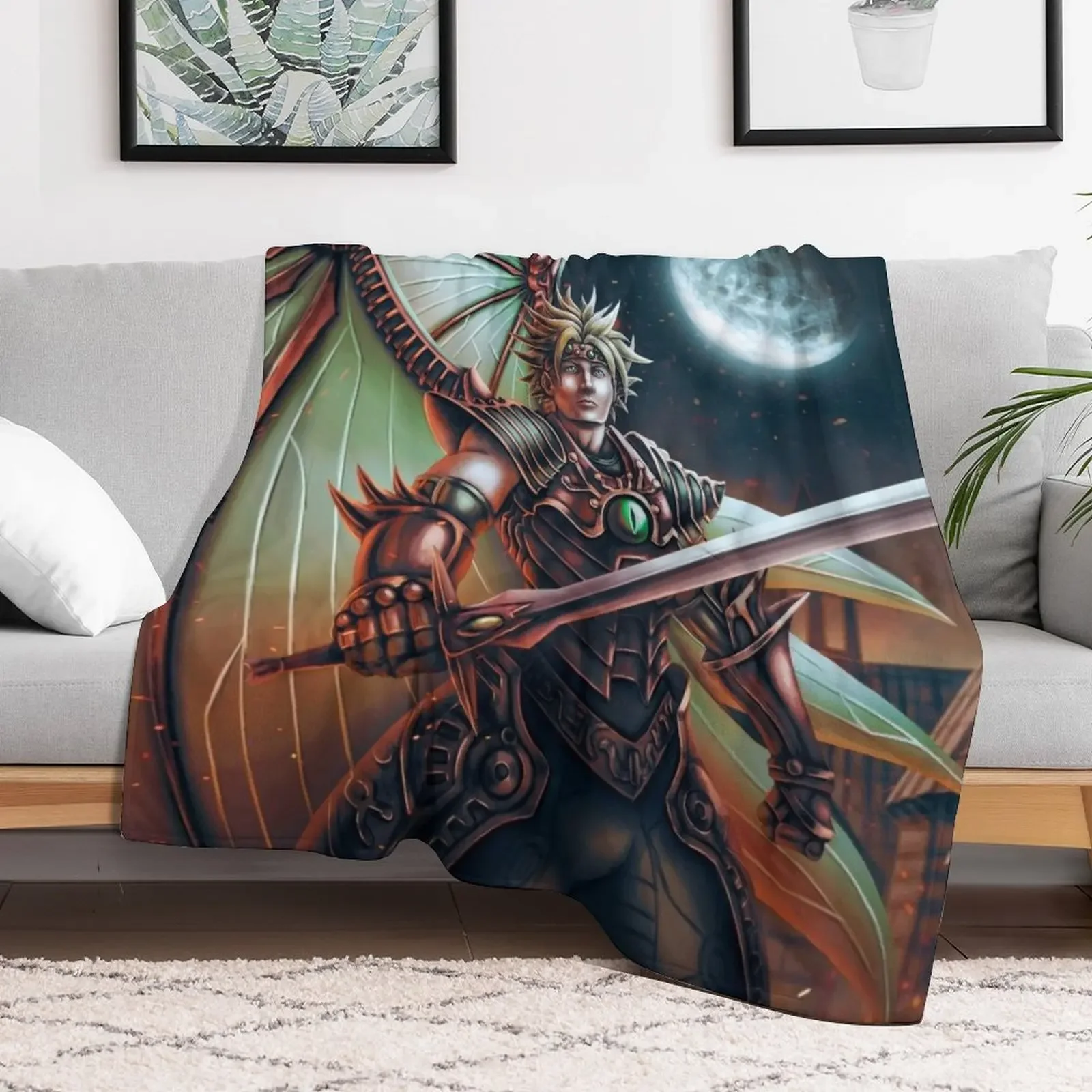 دارت فاير دراغون رمي بطانية رقيقة الشعر لطيف منقوشة على بطانيات الأريكة