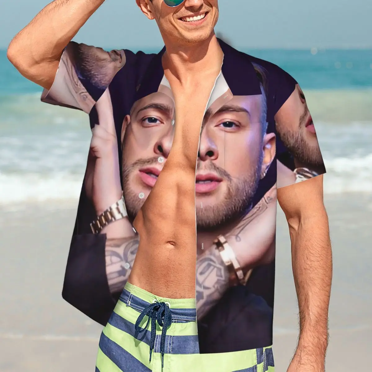 

Egor Kreed Hawaiian Shirts Funny Men Short Sleeve Shirt for Summer Beach Men's Button Tops