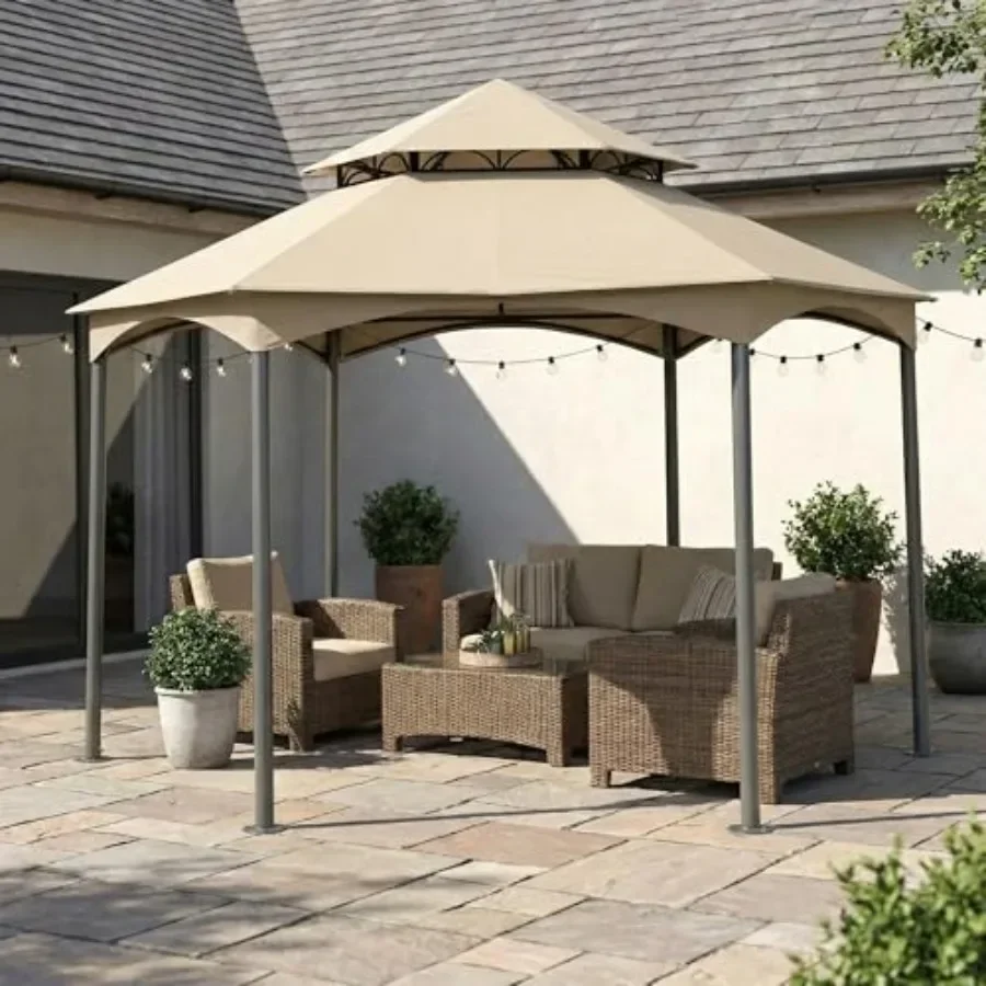 Durable 350 Replacement  Top for Southbay Hexagon 12' x 12' Gazebo Models L-GZ793PST-A A111005500 Weather-Resistant Polyester W