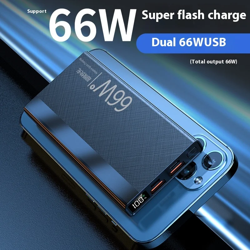 Power Bank 20000mah 66w Super Fast Charging Battery For Apple13 14 Android External Battery Charger Powerbank