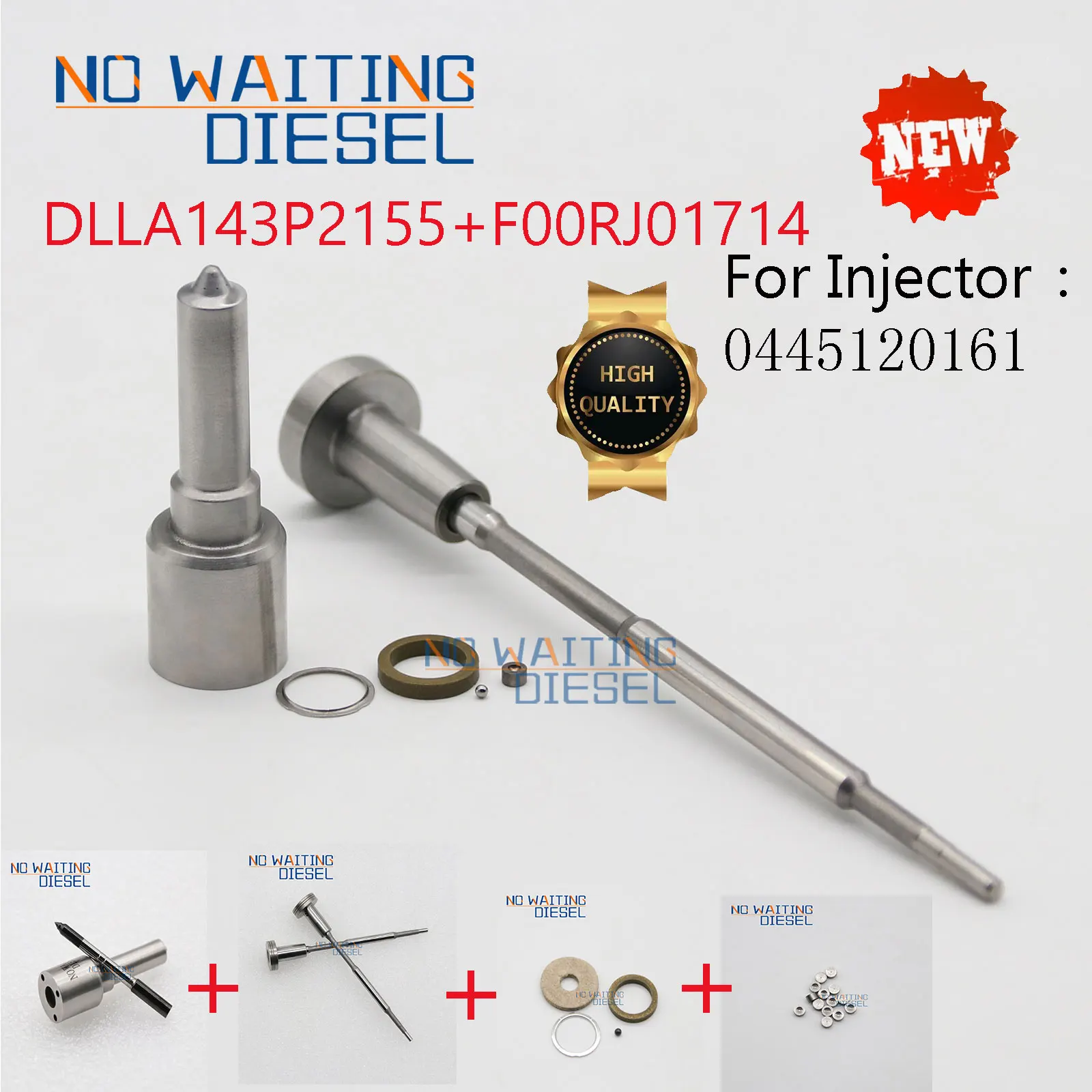 0445120161 DLLA143P2155+F00RJ01714 Repair Kits Injector Parts Valve And Nozzle 0 445 120 161 For CUMMINS 4988835 4981077 5253221