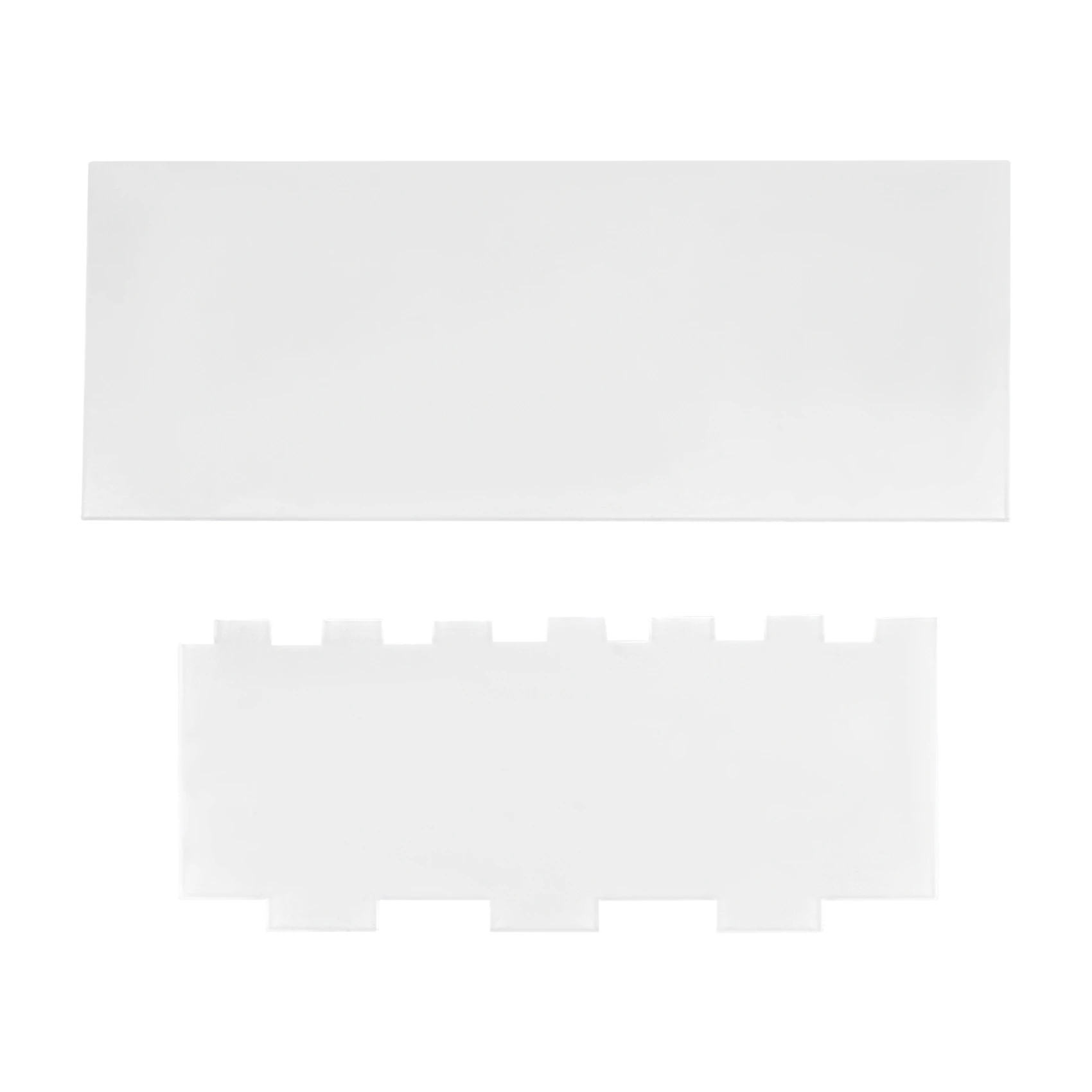 ONCE 12 Inch Acrylic Cake Scraper Smoother And 9.5 Inch Stripes Edge Side Cake Scraper Frosting Combs For Cream Cakes Smooth