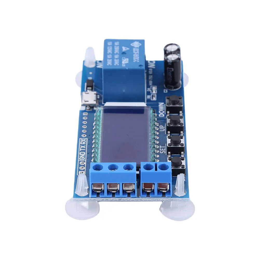 XY-LJ02 Modulo relè di commutazione ritardo trigger con display LCD Alimentatore USB 5V per controllo automatico domestico