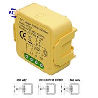 AC56-Matter Wifi Smart Switch Tuya Smart Home Automation Relay Module Works For Homekit Alexa Google Smart Life,16A 1-Gang Durab
