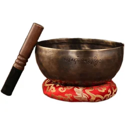 Full Moon Nepal Singing Bowl Large Brass Tibetan Singing Bowls Handmade Buddhism Meditation Bowls Sound Healing Instrument Gifts