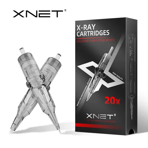 XNET-cartucho de X-RAY para tatuar, agujas desechables esterilizadas de seguridad para máquinas de cartucho, agarres, 20 piezas, RL/RM/RS/M1