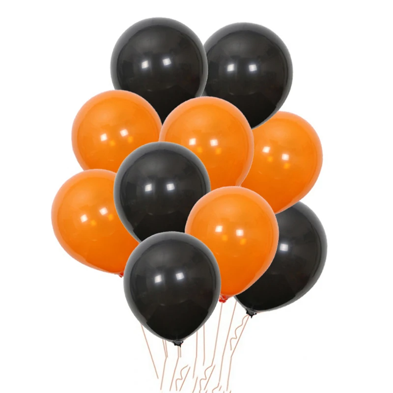 12Inch Pearl Halloween Latex Balloon Combo Smooth Thicken Decorative Balloons Orange Black Baby Shower Birthday Party Globos