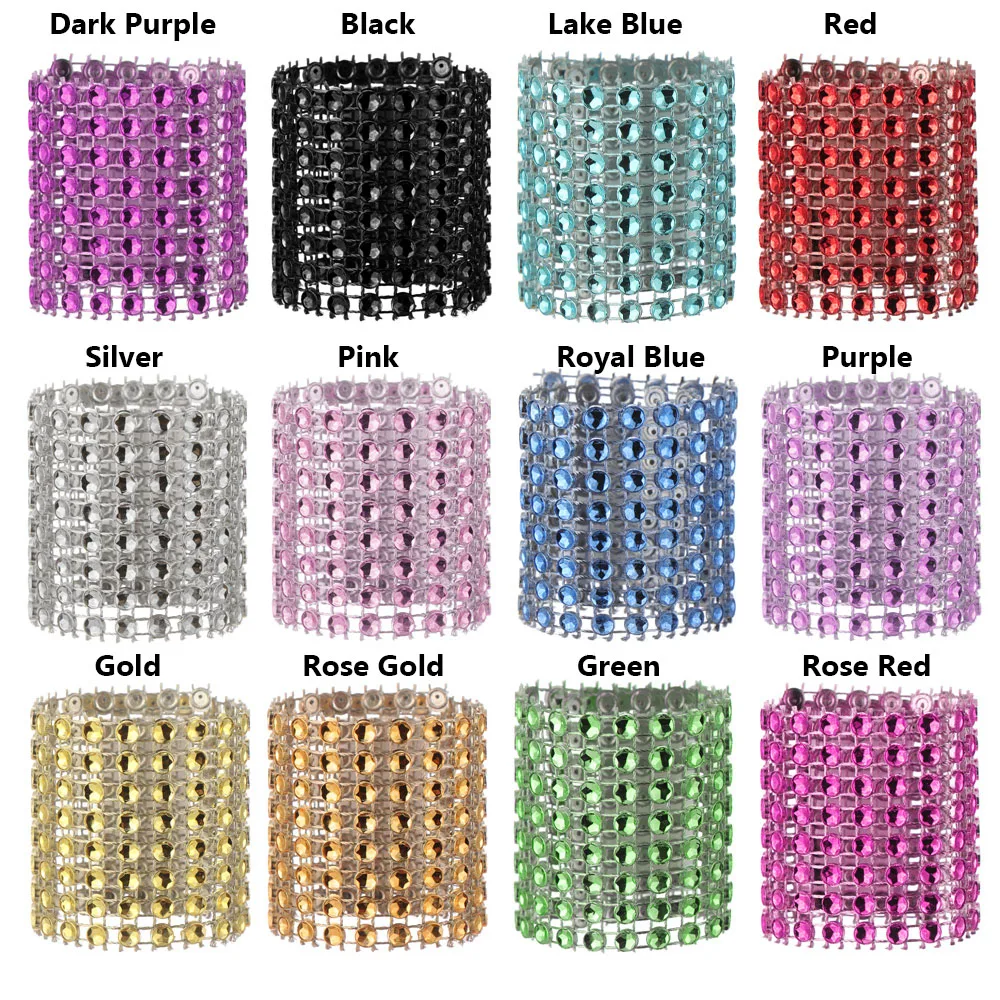 10pcs New Napkin Rings Chairs Buckles Crafts Rhinestone Bows Towel Holder Handmade Party Supplies Wedding Event Table Decoration