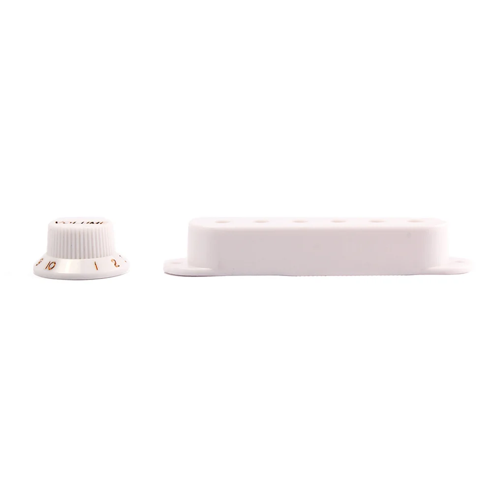 

Pickup Covers 1 Volume 2 Tone Knobs 1 Tip White Plastic Guitar Replacement Accessory Kit Guitar Parts and Accessories