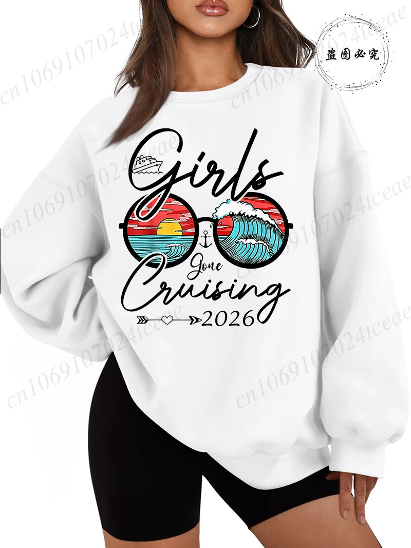 

Худи для семейных круизных путешествий, женские толстовки для круизов, хлопковая толстовка, высококачественная тонкая толстовка в стиле Харадзюку, уличная одежда, 330 г/м²