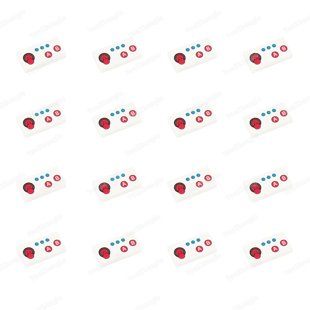 Joystick AB Key Pattern 3069 Building Block 1x2 Tiles Printed MOC figures Competition Scene Model Parts Children Gifts DIYs Toys