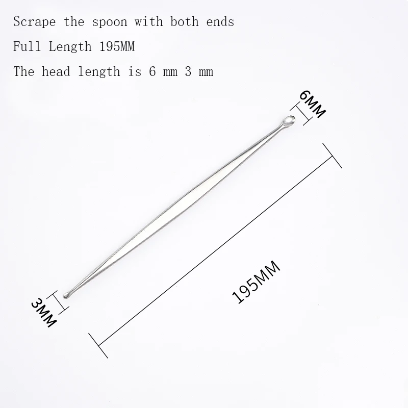 정형외과 기구, 의료용 스크래핑 스푼, 더블 헤드 스크래핑 스푼, 스테인리스 스틸