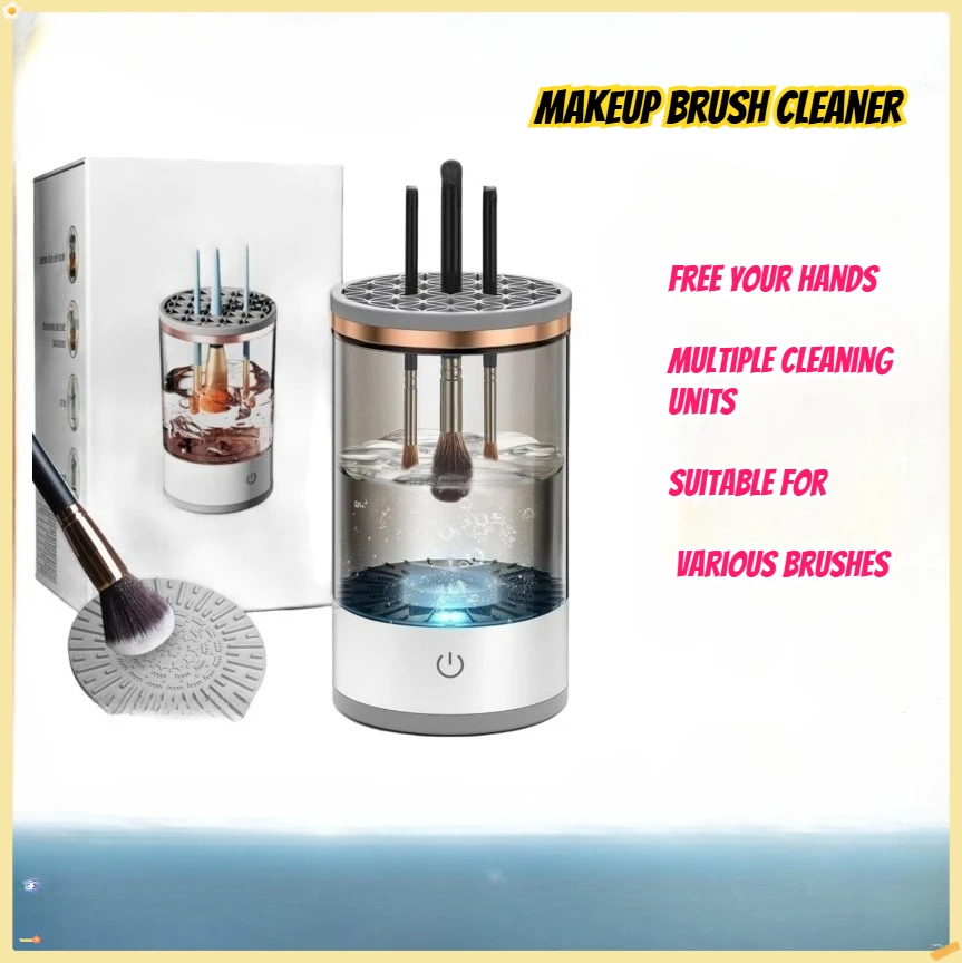 

New ABS Material Automatic Makeup Brush Cleaning Tool, Convenient Electric Makeup Brush Cleaning Tool