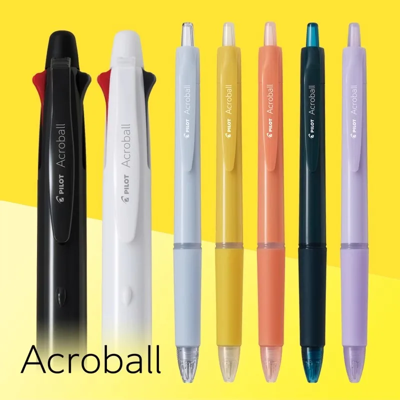 Japanese Stationery Pilot Acroball 4+1 Multi-function Pen Gel Ink Ballpoint Pens With Mechanical Pencil Back To School Supplies
