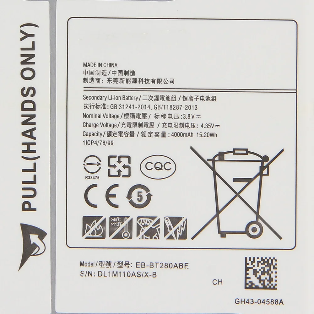 Replacement Battery For Samsung Galaxy Tab A 7.0 SM-T280 T280 T285 Rechargeable Battery EB-BT280ABE 4000mAh