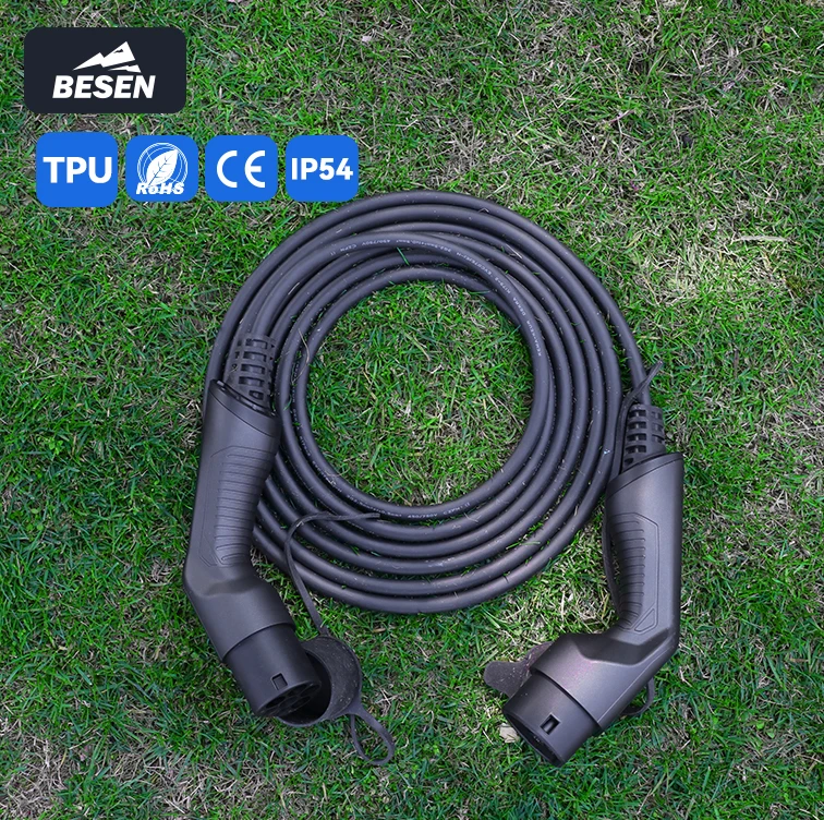BESEN Тип 2–Тип 2 IP54 КАБЕЛЬ ЗАРЯДНОГО УСТРОЙСТВА ДЛЯ ЭЛЕКТРИЧЕСКОГО АВТОМОБИЛЬНОГО ЗАРЯДНОГО УСТРОЙСТВА 32 А, 32 А, однофазный, 7,2 кВт