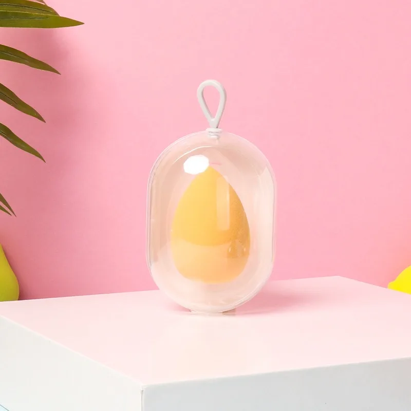 Capsule Cosmetic Eggs with Storage Box Sponges Stand Storage Case Dry and Wet Powder Puff Box Blender Puff Case with Make Up Egg