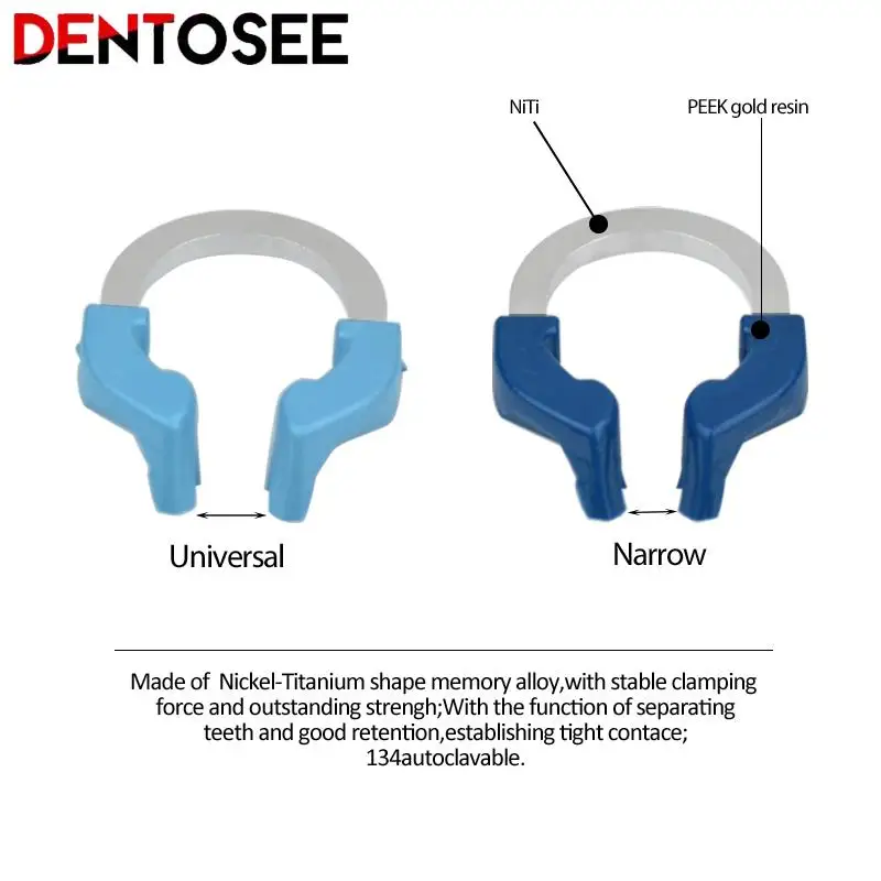 Bandas de matriz Dental seccionales contorneadas sistema V3, abrazadera de anillo de sujeción de titanio estrecho, ajuste de recarga de Matrice de Metal