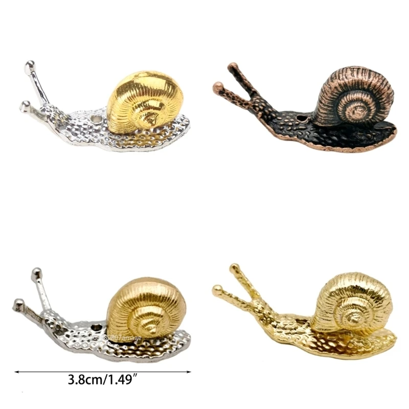 1pcs Unique Alloy Snail Decor Handmade Metal Incense Holder Crafts Figurines Ornament Room Decor Supplies Home Decoration